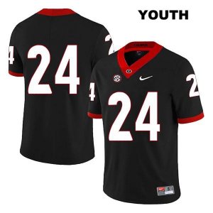 Youth Georgia Bulldogs NCAA #24 Prather Hudson Nike Stitched Black Legend Authentic No Name College Football Jersey GJY3654LT
